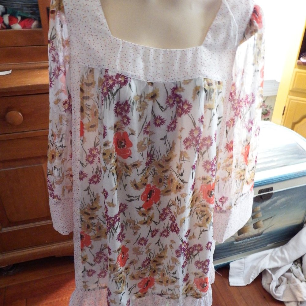 Jonovich Hawk for Target Floral Ruffled Dress XL Pretty